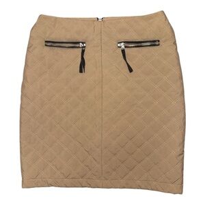 Tan Pencil Mini Skirt for Work